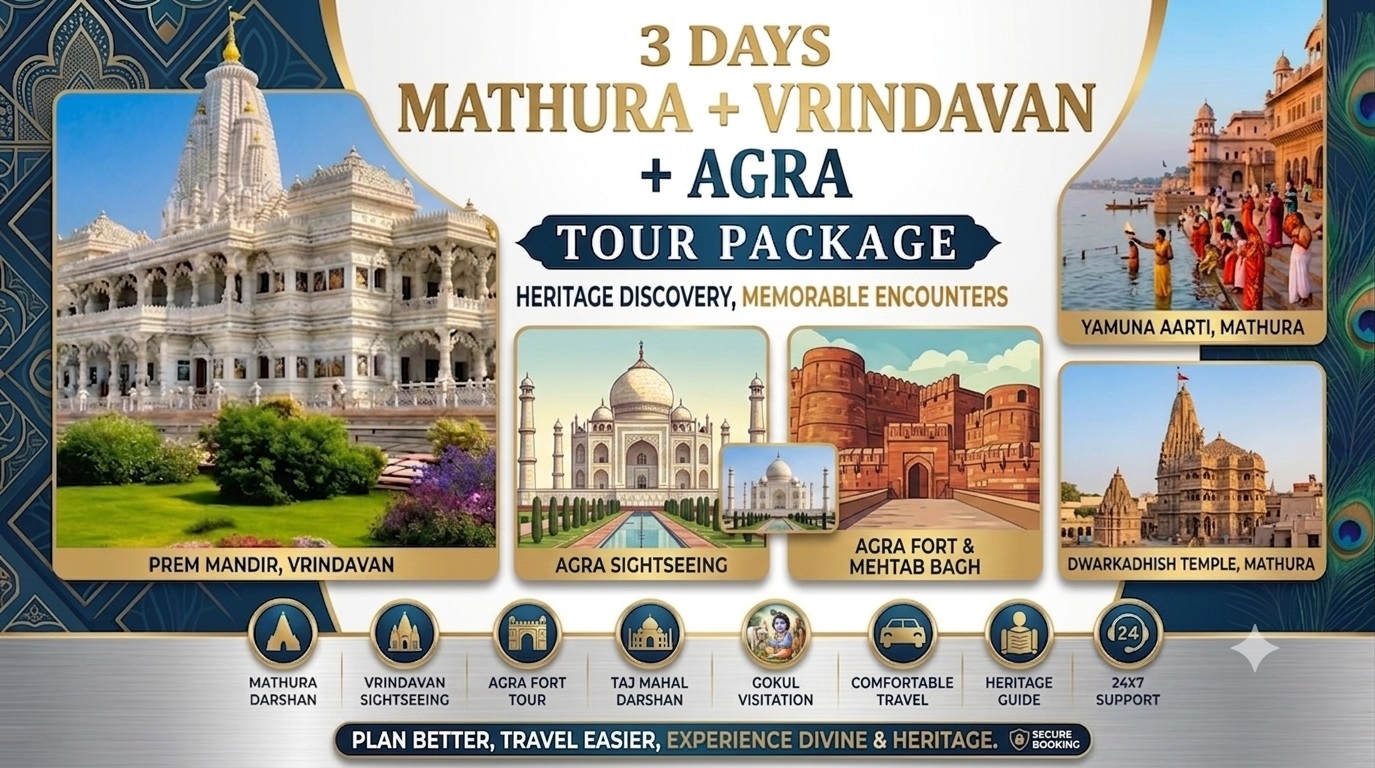 Mathura Vrindavan Agra Taj Mahal tour package