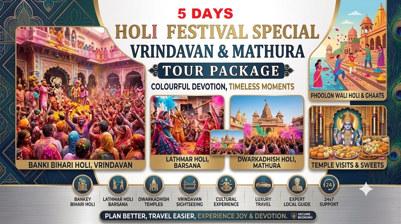 Holi Vrindavan festival tour package