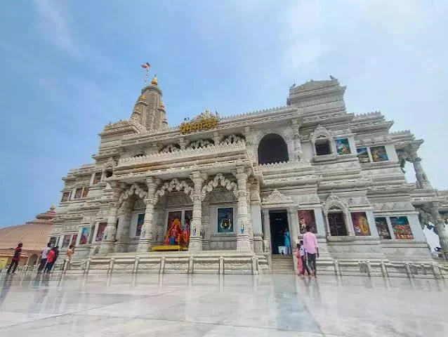 Home Prem Mandir Vrindavan illuminated temple at night